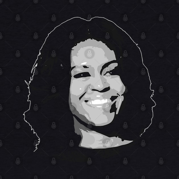 Michelle Obama Black and White by Nerd_art